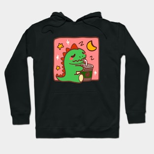 Godzilla’s late-night grind : Monster need a mocha Hoodie